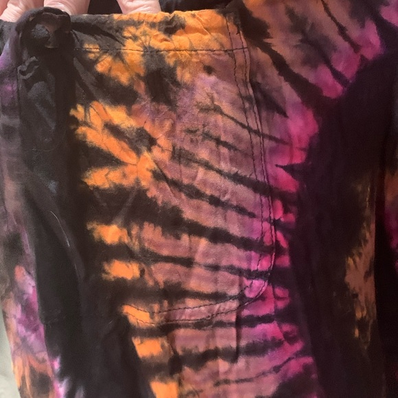 BNWOT Stretchy Colorful Tie Dye Baggy Boho Pants - Picture 3 of 3